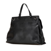 Medium Leather Bamboo Daily Satchel